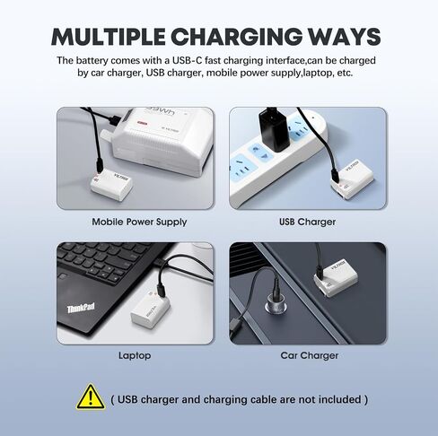 VILTROX 2 Pack NP-FW50 Battery 1030mAh with Type-C Fast Charging for Sony ZV-E10, Alpha 7, A7, A7II, A7RII, A7SII, A7S, A7S2, A7R, A7R2, A5000, A6000, A6500, A6400 (Compatible with Original) in Saudi Arabia