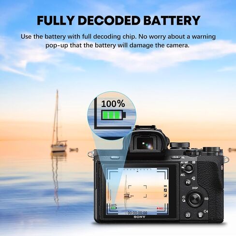 VILTROX 2 Pack NP-FW50 Battery 1030mAh with Type-C Fast Charging for Sony ZV-E10, Alpha 7, A7, A7II, A7RII, A7SII, A7S, A7S2, A7R, A7R2, A5000, A6000, A6500, A6400 (Compatible with Original) in Saudi Arabia