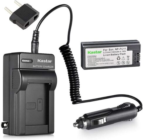 Kastar Battery 1 Pack + Charger for Sony NP-FC11 NP-FC10 & DSC-P12 DSC-P10 DSC-P8 DSC-V1 DSC-P7 DSC-P5 DSC-P9 DSC-P3 DSC-F77 DSC-P10S DSC-FX77 DSC-P2 DSC-P10L DSC-P8L DSC-F77A DSC-P8S P8R in Saudi Arabia