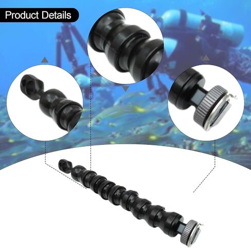 Underwater Camera Light Arm Light Mount Joint Universal for Rig with Steel Wire for Snorkeling Lamp Arm Diving Photography, 6 Joints(10 Joints) in Saudi Arabia