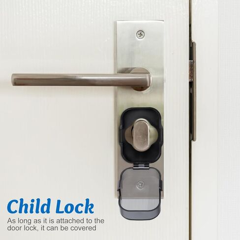 Garneck 3 Pcs Door Knob Safety Cover for Kids Toddler- Plastic Child Proof Deadbolt Protector Reusable Anti-Lock Door Lock Covers for Baby, Easy to Install in Saudi Arabia