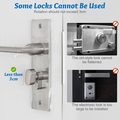 Garneck 3 Pcs Door Knob Safety Cover for Kids Toddler- Plastic Child Proof Deadbolt Protector Reusable Anti-Lock Door Lock Covers for Baby, Easy to Install in Saudi Arabia
