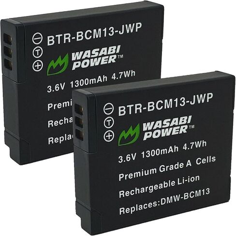 بطارية Wasabi Power (2 عبارة) لـ Panasonic DMW-BCM13 و DMC-FT5 ، DMC-LZ40 ، DMC-TS5 ، DMC-TS6 ، DMC-TS7 ، DMC-TZ40 ، DMC-TZ41 ، DMC-TZ55 ، DMC-TZ60 ، DMC-ZS40 ، DMC-DMC-DMC-DMC-DMC-DMC. in Saudi Arabia