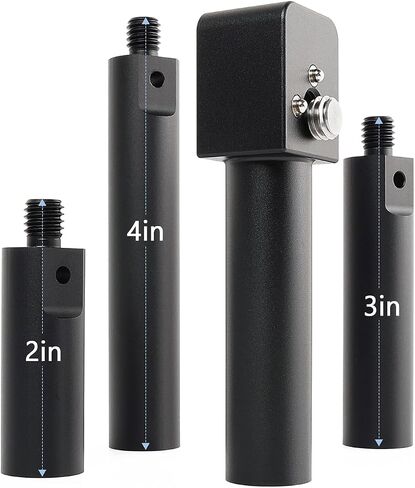Eonvic 19mm Rod Mounting Bracket for ARRI RED Camera, with 2" 3" 4" Length Extension 3/8 Screw and Anti Twist (Orange) in Saudi Arabia