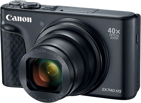 Canon PowerShot SX740 HS Wi-Fi 4K Digital Camera (Black) with 32GB Card + Case + Tripod + Kit (Renewed) in Saudi Arabia
