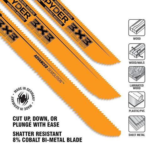Double-Sided 6-Inch Wood/Metal Cutting 10/14-TPI Reciprocating Saw Blade in Saudi Arabia