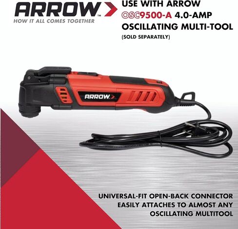 Arrow OSC102-10 Tough Curve Wood Oscillating Tool Blade for Hardwood, Wood, PVC, Drywall, Universal, Fits Most Multitools, 1-¼ Inch, 10-Pack in Saudi Arabia