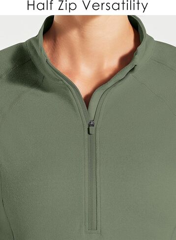 Willit Women's Fleece Running Jacket Pullover Thermal Equestrian Shirt Golf Shirt Long Sleeve Half Zip Exercise Winter Gear in Kuwait