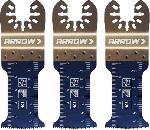 Arrow OSC102-10 Tough Curve Wood Oscillating Tool Blade for Hardwood, Wood, PVC, Drywall, Universal, Fits Most Multitools, 1-¼ Inch, 10-Pack in Saudi Arabia