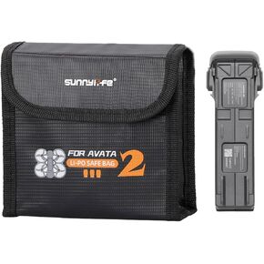 Avata 2 Battery Safe Bag Compatible with DJI Avata2 FPV Camera Drone Flight Intelligent Batteries Accessories Fireproof Explosionproof Case Guard Pouch for Charge & Storage in Saudi Arabia