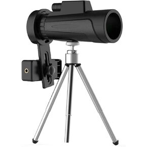 10x42 محمولة BAK4 PRISM FMC Lens Monocular Monicular مع محول تلسكوب أحادي الهاتف الذكي وترايبود لمشاهدة الطيور البالغة ، والصيد في الهواء الطلق ، والتلسكوب أحادي in Kuwait