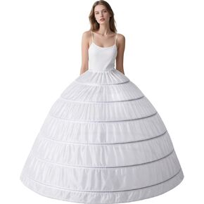 AOSUYOU Women's 4 Hoops 6 Hoops Petticoat Skirt for Party Wedding Crinoline Slip Underskirt in Saudi Arabia