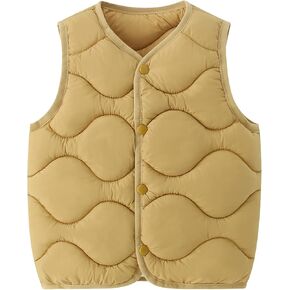 AMIYAN Toddler Baby Boy Girls Puffer Vest Sleeveless Jacket Fall Winter Waistcoat Outerwear with Pocket in Kuwait