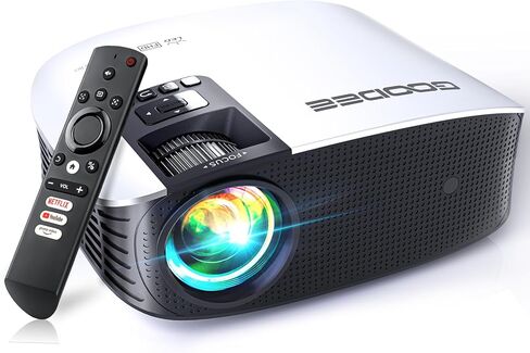 Goodee Projector 4K مع WiFi و Bluetooth مدعوم ، FHD 1080P MINI Projector لـ Moives في الهواء الطلق ، جهاز عرض فيديو 5G للمسرح المنزلي Dolby Audio Zoom Projector TV Stick PPT (YG600 Plus) in Kuwait