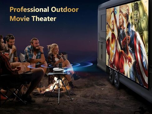 Goodee Projector 4K مع WiFi و Bluetooth مدعوم ، FHD 1080P MINI Projector لـ Moives في الهواء الطلق ، جهاز عرض فيديو 5G للمسرح المنزلي Dolby Audio Zoom Projector TV Stick PPT (YG600 Plus) in Kuwait