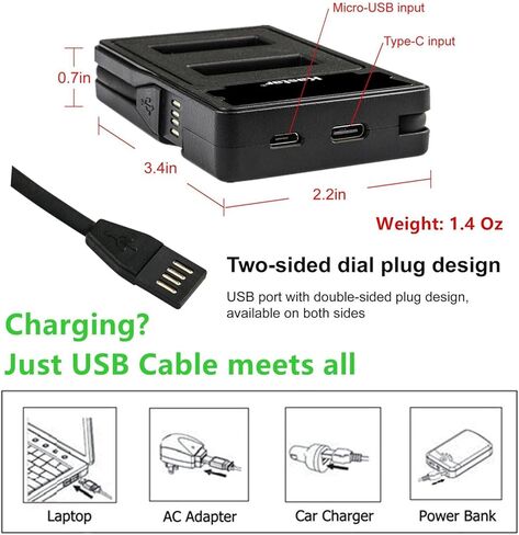 بطارية Kastar 3 Pack LP-E6P وشاحن مع إدخال Miro USB/Type-C متوافق مع بطارية ليثيوم أيون Canon LP-E6 LP-E6NH LP-E6P ، كاميرا Canon EOS R5 Mark II Mirrorless in Saudi Arabia
