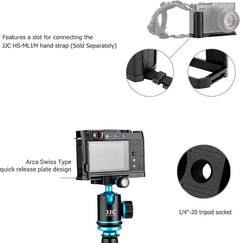jjc mhg-xe4 قبضة اليد الصلبة قبضة اليدوية الآمنة bracket ل fuji fujifilm x-e4 xe4 الكاميرا ، تصميم منصات مضادة للانزلاق ، لوحة إطلاق سريعة arca سويس in Saudi Arabia