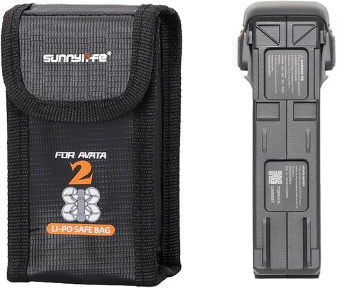Avata 2 Battery Safe Bag Compatible with DJI Avata2 FPV Camera Drone Flight Intelligent Batteries Accessories Fireproof Explosionproof Case Guard Pouch for Charge & Storage in Saudi Arabia