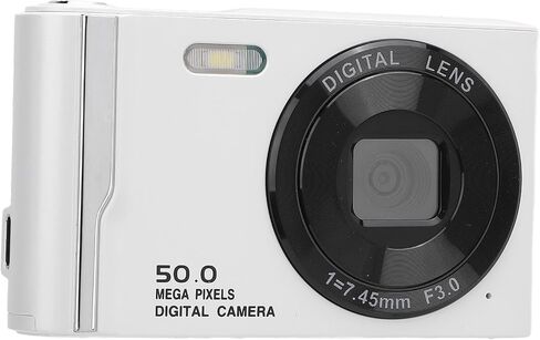 Digital Camera, 4K 50MP HD Vlogging Camera for Photography, 2.8 Inch LCD Screen, 16X Digital Zoom Autofocus Retro Compact Camera for Beginners (Pink) in Saudi Arabia