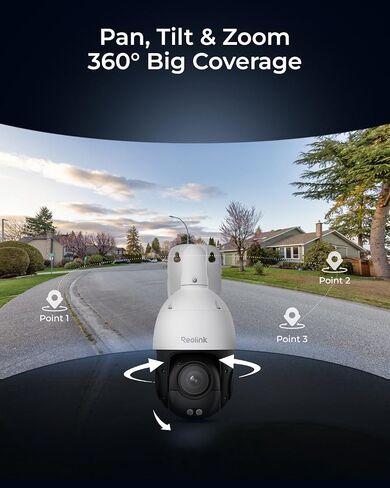REOLINK 4K PTZ Surveillance System, 4Pcs 4K PoE Security Cameras with 3D 16X Optical Zoom RLC-823S2 Bundle with 16CH NVR RLN16-410, Secure 24/7 Local Storage, Auto Tracks, Human/Vehicle/Pet in Saudi Arabia