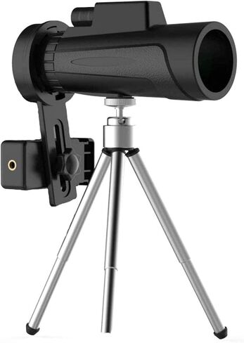10x42 محمولة BAK4 PRISM FMC Lens Monocular Monicular مع محول تلسكوب أحادي الهاتف الذكي وترايبود لمشاهدة الطيور البالغة ، والصيد في الهواء الطلق ، والتلسكوب أحادي in Kuwait