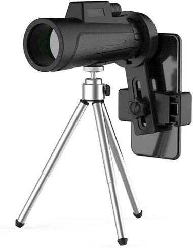 10x42 محمولة BAK4 PRISM FMC Lens Monocular Monicular مع محول تلسكوب أحادي الهاتف الذكي وترايبود لمشاهدة الطيور البالغة ، والصيد في الهواء الطلق ، والتلسكوب أحادي in Kuwait