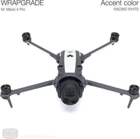 WRAPGRADE Partial Wraps Compatible with DJI Mavic 4 Pro Accent Color (Stealth Black) in Saudi Arabia