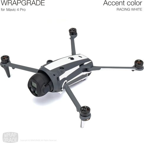 WRAPGRADE Partial Wraps Compatible with DJI Mavic 4 Pro Accent Color (Stealth Black) in Saudi Arabia