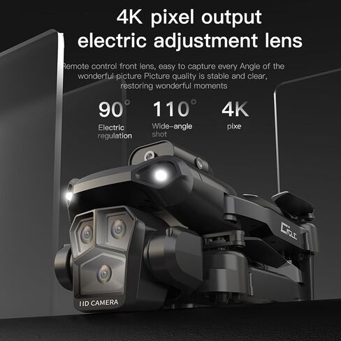 GOOLRC جهاز التحكم عن بعد بدون طيار مع كاميرا 4K 3 أمامية 2 الكاميرا الأمامية 2 تجنب عقبة الكاميرا السفلية 5GWIFI FPV تخزين حقيبة حزمة مسار الإيماءات الرحلة in Saudi Arabia