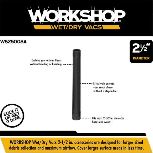 WORKSHOP Wet/Dry Vacs WS25008A 2-1/2-in. Extension Wand Vacuum Attachment in Saudi Arabia