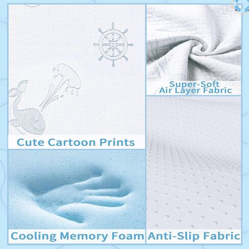 Pack and Play Mattress, 38"x26" Memory Foam Dual-Sided Pack N Play Mattress, Mini Travel Crib Mattresses for Playpen Playard with Removable and Washable Outer Cover in Saudi Arabia