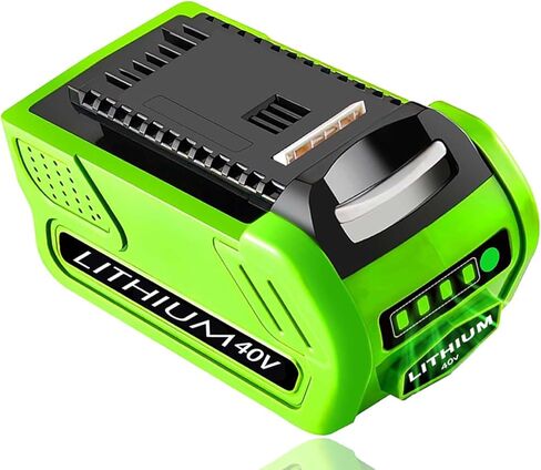 2025 New 6000mah 40V Lithium-ion Battery استبدال Greenworks 40V 29462 29472 29252 20202 25312 | متوافق مع جزازات العشب اللاسلكية ، المنفخات الثلجية ، أدوات الطاقة (حزمة واحدة) in Kuwait