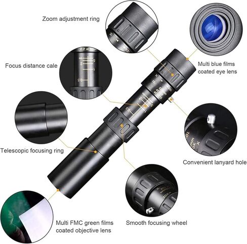 10x-30x تلسكوب أحادي التلسكوب المدمج المحمولة مع BAK4 PRISM FMC Lens Carning Bag for Actuals Sports Sport in Saudi Arabia
