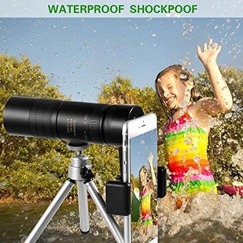 10-300 × 40 ملم تلسكوب أحادي HD للبالغين ، تلسكوب أحادي HD مقاوم للماء مع حادة مع حامل الهواتف الذكية وترايبود ، لمشاهدة الطيور. in Saudi Arabia