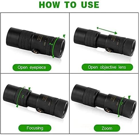 10-300 × 40 ملم تلسكوب أحادي HD للبالغين ، تلسكوب أحادي HD مقاوم للماء مع حادة مع حامل الهواتف الذكية وترايبود ، لمشاهدة الطيور. in Saudi Arabia