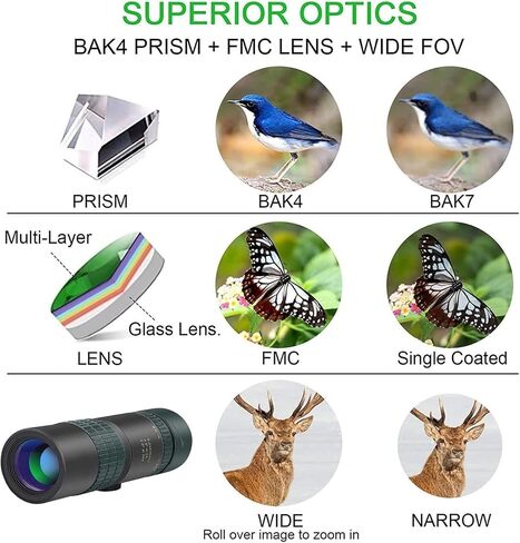 Monocular Telescope with Phone Holder Tripod for Adults, 8-24x30 HD High Power Waterproof Lightweight Monocular Scope with Clear for Bird Watching Hiking Travel Camping in Saudi Arabia