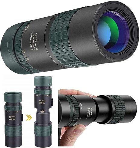 Monocular Telescope with Phone Holder Tripod for Adults, 8-24x30 HD High Power Waterproof Lightweight Monocular Scope with Clear for Bird Watching Hiking Travel Camping in Saudi Arabia