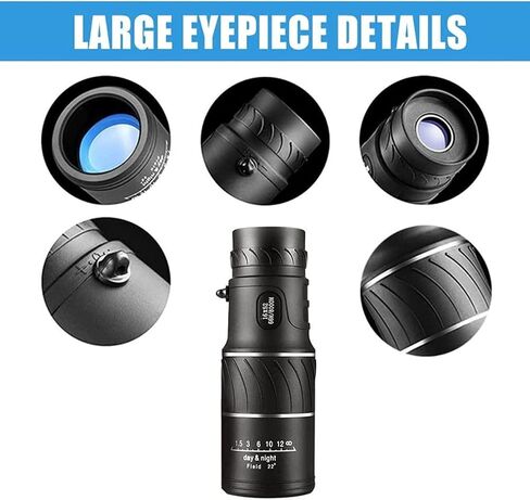 تلسكوب أحادي ، 16 × 52 FMC عالي الوضوح أحادي مع BAK4 PRISM 66M / 8000M للمشي لمسافات طويلة ، ومشاهدة المعالم السياحية ، والكرة الحفلات الموسيقية ، والتخييم ، in Saudi Arabia