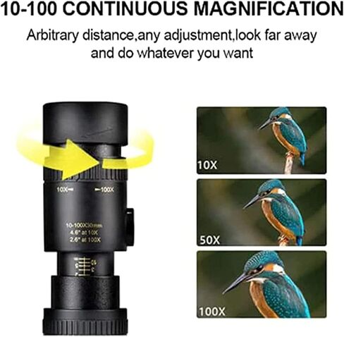 التلسكوب - 4K 10-300x40mm - Telephoto Super Zoom Monocular Telescope ، Portable Pocket HD BAK4 PRISM TRUPOD TRIPOD TELESCOPE TELESCOP in Saudi Arabia