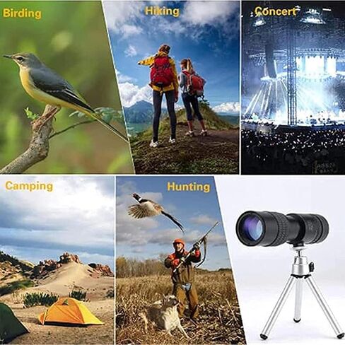 التلسكوب - 4K 10-300x40mm - Telephoto Super Zoom Monocular Telescope ، Portable Pocket HD BAK4 PRISM TRUPOD TRIPOD TELESCOPE TELESCOP in Saudi Arabia