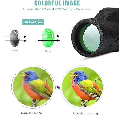 High Magnification HD 80x100 Monocular Telescope with Adult Tripod, Suitable for Kids Bird Watching, with Cell Phone Holder Scope, for Camping in Saudi Arabia