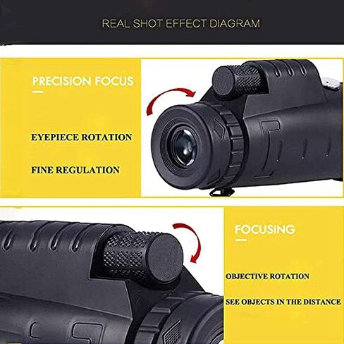 Telescope 40X60 Monocular Telescope for Adults, Hd High Power Bak4 Prism Waterproof Pocket Compact Monocular Scope with Smartphone Adapter Tripod for Birdwatching Hiking Camping Seeing in Saudi Arabia