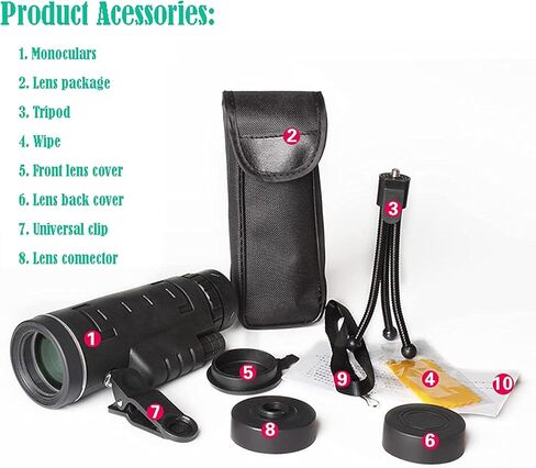 Monocular Telescope for Adults, for Target, High Definition with Tripod and Carrying Bag - for Wildlife Bird Watching in Saudi Arabia