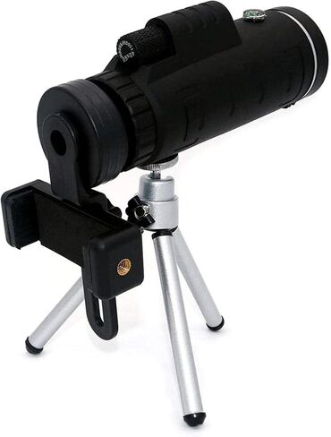 10x40 Monocular Telescope and Phone Adapter Tripod Set, High Optical Monocular,FMC Green Film, Portable Telescope Waterproof for Bird Watching,Fishing,Football Games Outdoor Concert in Saudi Arabia