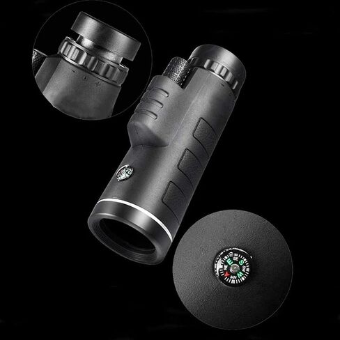 10x40 Monocular Telescope and Phone Adapter Tripod Set, High Optical Monocular,FMC Green Film, Portable Telescope Waterproof for Bird Watching,Fishing,Football Games Outdoor Concert in Saudi Arabia