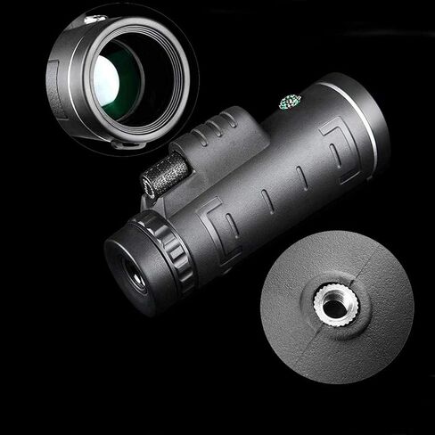 10x40 Monocular Telescope and Phone Adapter Tripod Set, High Optical Monocular,FMC Green Film, Portable Telescope Waterproof for Bird Watching,Fishing,Football Games Outdoor Concert in Saudi Arabia