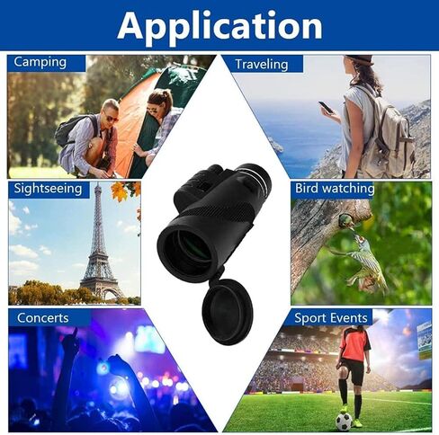 50 * 60mm High Definition Monocular Telescope with Smartphone Holder and Tripod, Compact Portable Waterproof Optical Glasses Monocular Telephoto Lens for Bird Watching Seeing in Saudi Arabia