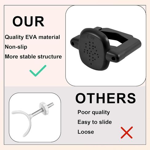 2pcs Baby Gate Banister Adapters, Black No-Drill Mounting Accessories Universal Stairway Baby Gate Mounting Kit for Round Square Railings in Saudi Arabia