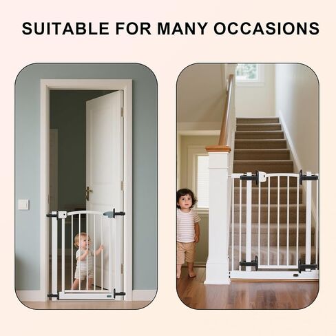 2pcs Baby Gate Banister Adapters, Black No-Drill Mounting Accessories Universal Stairway Baby Gate Mounting Kit for Round Square Railings in Saudi Arabia