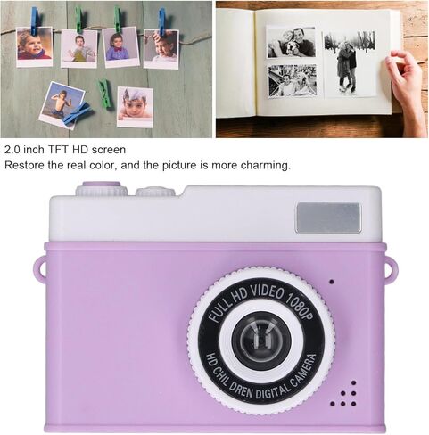 الكاميرا الرقمية ZOPSC ، 1080p 48mp 2.0 بوصة TFT HD كاميرا بطاقة CCD مزدوجة مع لعبة مرشح تشغيل MP3 ، مكافحة anti 8x Zoom Zoom للسفر ، 800 مللي أمبير في الساعة. (لون القرنفل) in Kuwait